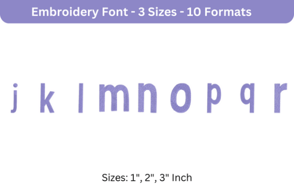 Bimbo Font Lowercase J to R