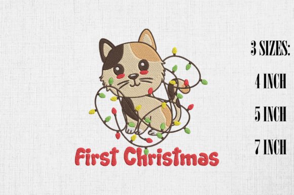 Cute Cat Christmas Lights