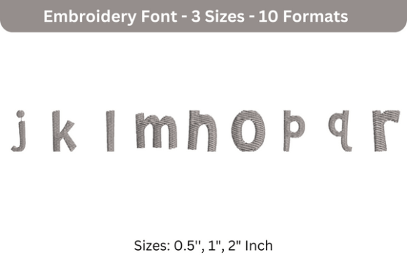 DrSue Font Lowercase J to R