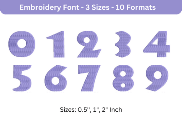 Jungle Font 0 to 9