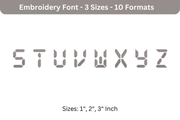 LCD Font S to Z