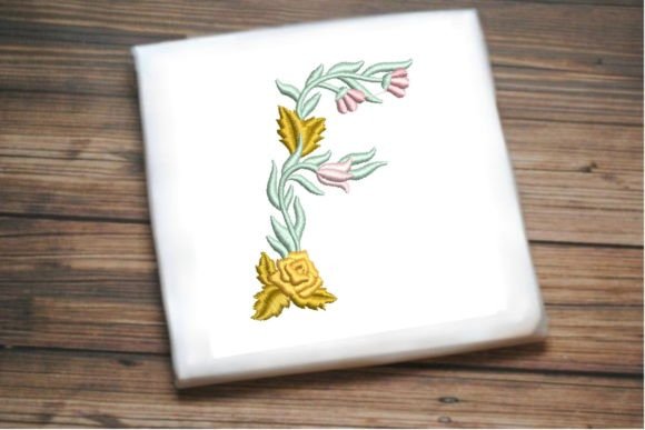 Letter F in Beautiful Flower