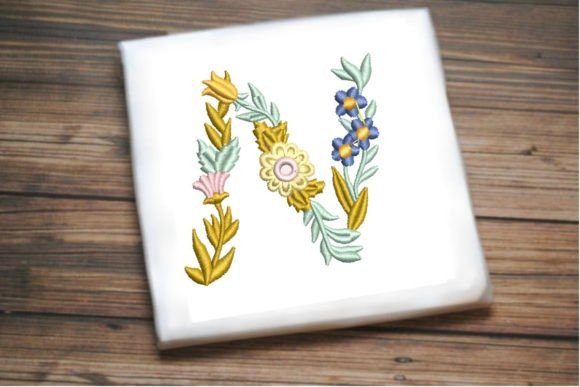 Letter N in Beautiful Flower